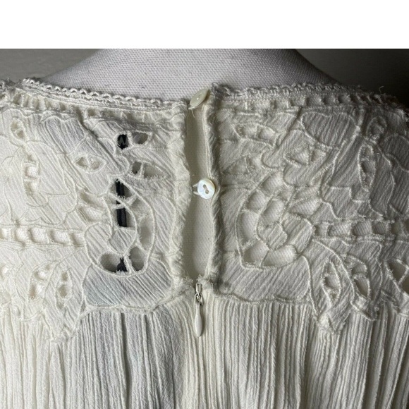 All saints white lace Broderie mini dress size 0 - Picture 7 of 12